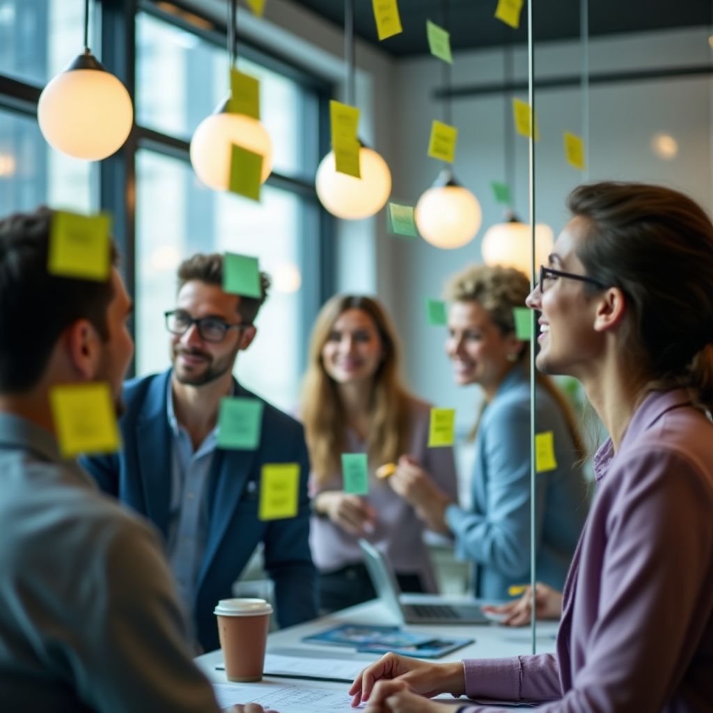 Team während einer Brainstorming-Sitzung